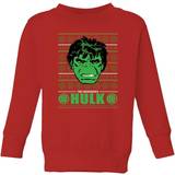 Red Sweatshirts Marvel Hulk Face Kids' Christmas Sweatshirt 11-12
