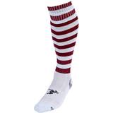 Stripes Socks Precision Pro Hooped Football Socks Unisex - White/Maroon