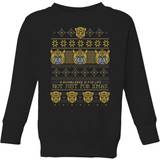 Black Knitted Sweaters Children's Clothing Bumblebee Classic Ugly Knit Kids' Christmas Sweatshirt 11-12