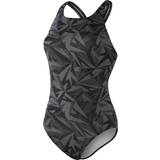Polyester Swimwear Speedo Hyperboom Medalist Swimsuit - Black/Grey