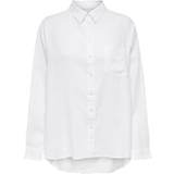 Only Women Shirts Only Solid Mixture Shirt - White