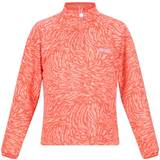 Multicoloured Fleece Garments Regatta Childrens/kids Highton Animal Print Half Zip Fleece Jacket (fusion Coral)