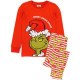 Elastane Pyjamases Children's Clothing Kid's The Grinch Fitted Christmas Pyjama Set - Red/Green/White
