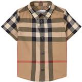 6-9M Shirts Children's Clothing Burberry Kid's Vintage Check Stretch Cotton Shirt - Archive Beige