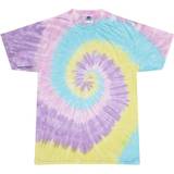 Colortone Womens Rainbow Tie-Dye Short Sleeve Heavyweight T-shirt - Jelly Bean