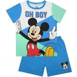 Disney Night Garments Disney Boys Mickey Mouse Short Pyjama Set (7-8 Years) (Blue/White/Light Green)