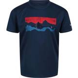 Multicoloured T-shirts Children's Clothing Regatta Childrens/kids Alvarado Vi Mountain Tshirt (moonlight Denim)
