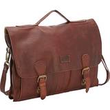 Brown Messenger Bags B-5XL Soft Leather Laptop Messenger Bag & Brief Bag Extra Large