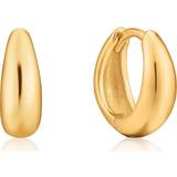 Luxe Minimalism Rhodium Luxe Huggie Hoop Earrings E024-03H