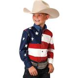 Shirts Fancy Dresses Roper Boys American Flag L/S Shirt