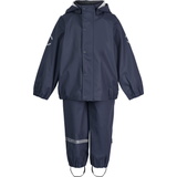 Removable Hood Rain Sets Mikk-Line Rainwear Jacket And Pants - Blue Nights (33144)