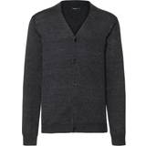 Russell Athletic Collection Mens V-neck Knitted Cardigan (Black)