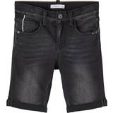 Slim Trousers Name It Theo Shorts - Black Denim (13197327)