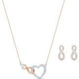 Swarovski Infinity Jewellery Set - Gold/Rose Gold/Transparent