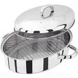 Judge Kitchenware Judge Oval Roaster with Rack 35 x 25 x 15cm JudgeSpeciality Cookware Roasting Pan