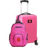 NC State Wolfpack Deluxe 2-Piece Backpack and Carry-On Set Pink
