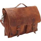Brown Messenger Bags Sharo Soft Leather Laptop Messenger Bag and Brief