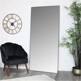 Rectangular Wall Mirrors Melody Maison Large Black Thin Framed Leaner Wall Mirror 80x180cm