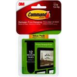 Command Black Picture Hanging Strips, 12 Pairs (24 Strips) Medium, Decorate Damage-Free (17204BLK-12ES) Picture Hook