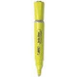 Bic Brite Liner Grip Highlighter Tank Style Chisel Tip Yellow 12-Count