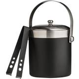 Black Ice Buckets Premier Housewares with Tongs Black Ice Bucket