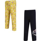 Leggings - Yellow Trousers Regatta Childrens Unisex Childrens/Kids Daisy Peppa Pig Leggings (Pack of 2) (Maize Yellow/Navy)