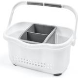 Addis Premium Range Sink Caddy White Grey Utensil Holder