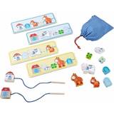 Haba Baby Toys Haba On the Farm Threading Game in Blue And Yellow