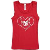 Red Tank Tops Soft As A Grape Big Girl's Washington Nationals Cotton Tank Top - Red