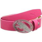 Pink - Women Belts Puma Womens/Ladies Regent Fitted Leather Belt (Pink)