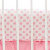 My Baby Sam Coral Polka Dot Crib Sheet 28x52"