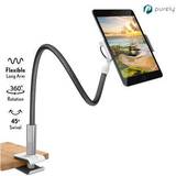 Purely Gooseneck Phone & Tablet Holder Deluxe 39” Flexible Arm, Clip Mount 4" to 12.9" Devices Compatible with iPhone, iPad, Galaxy Tab Desk, Bedside, Headboard Stand