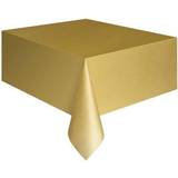 Unique Party Gold Plastic Party Tablecloth 108 x 54in