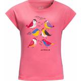 Jack Wolfskin Tops Jack Wolfskin Girl's Organic Cotton Tee Tweeting Birds T-shirt - Pink Lemonade (1609301-2044)