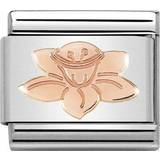 Nomination Classic Rose Daffodil Charm - Silver/Rose Gold