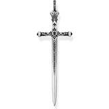 Onyx Charms & Pendants Thomas Sabo Sword Pendant - Silver/Black