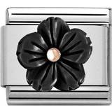 Onyx Charms & Pendants Nomination Composable Classic Flower Charm - Silver/Black