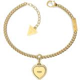 Guess Fine Heart Bracelet - Gold/Transparent