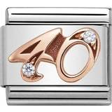 Nomination Composable Classic Numbers 40 Charm - Silver/Rose Gold/Transparent