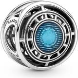Men Charms & Pendants Pandora Marvel The Avengers Iron Man Arc Reactor Charm - Silver/Blue