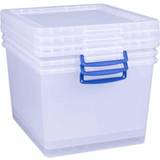 Storage Boxes Really Useful Boxes Plastic Storage Box 33L 3pcs