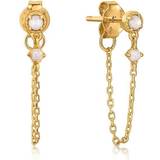 Opal Earrings Mother Of Pearl Kyoto Opal Chain Drop Stud Earrings E034-07H