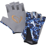 L Fishing Gloves Savage Gear Marine Half handskar blå