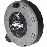 Black Cable Reels SMJ CT1013 10M 13A 4 Skt Cable Reel With Thermal Cutout