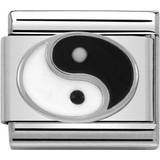 Nomination Composable Classic Link Yin Yang Charm - Silver/Black/White