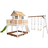 Playhouse Tower - Swings Playground Axi Lektorn Med Dubbelgunga