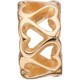 Christina Jewelry Multiple Hearts Bead Charm - Gold