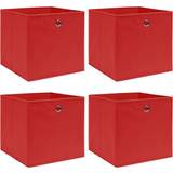 vidaXL 4 pcs Red 32x32x32 cm Fabric Storage Box