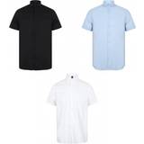 Henbury Mens Short Sleeve Stretch Shirt (White)