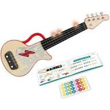 Hape Toys Hape Learn with Lights Electronic Ukulele Teaching Musical Instrument Red